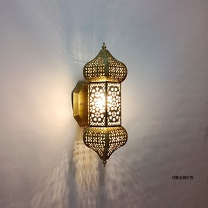 新款壁灯中古美式复古摩洛哥东南亚风格灯具中式庭院防水户外灯铜